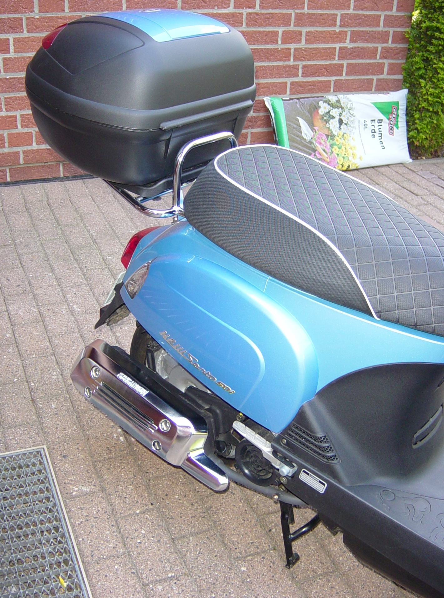 Kymco Cromgepäckträger mit Topcase